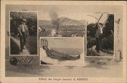 Effetti dei fanghi termali di Abano Italy Postcard Postcard