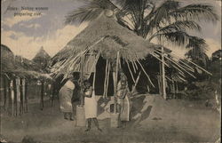 Native Women Preparing Rice Beira, Mozambique Africa Postcard Postcard