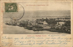 View of Harbor Durban, South Africa Postcard Postcard