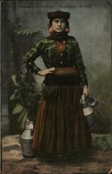 Costumes of Portugal - Milk Woman Postcard Postcard