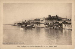 Le Quais Sud Saint-Louis, Senegal Africa Postcard Postcard