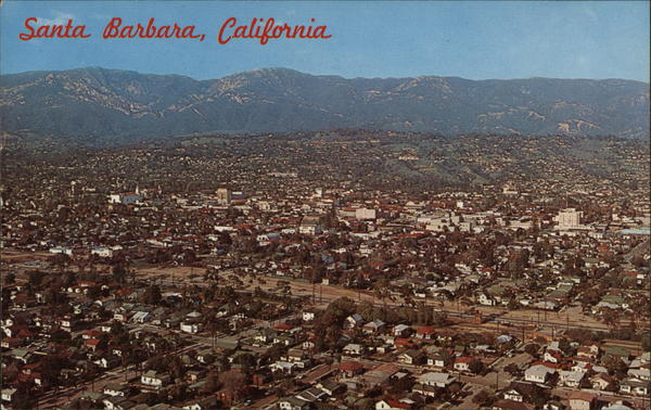 View over City Santa Barbara California