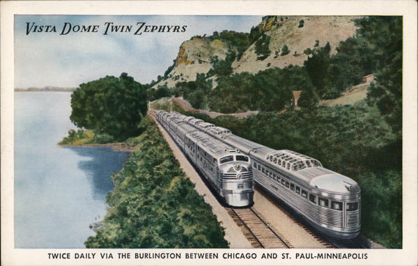 Vista Dome Twin Zephyrs Trains, Railroad