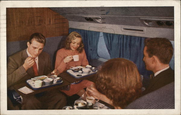 Mealtime, United Airlines Aircraft