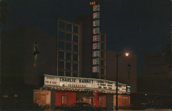 Hollywood Palladium at Night, Sunset Boulevard California