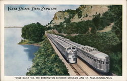 Vista Dome Twin Zephyrs Postcard