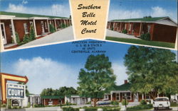 Southern Belle Motel Court Postcard