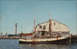 Fishing Boat at Wharf Provincetown, MA Postcard Postcard Postcard