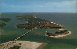 Aerial View Looking South across New Bridge to Longboat Key Anna Maria Island, FL Postcard Postcard Postcard