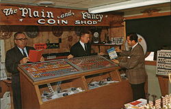 The Plain and Fancy Coin Shop Postcard