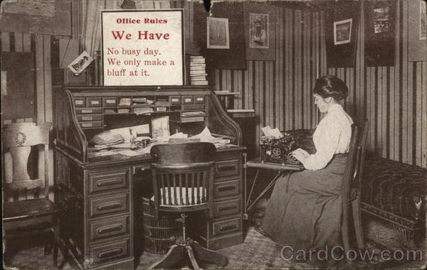 Office Rules - Secretary at Typewriter Typewriters