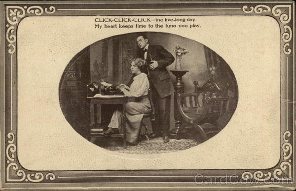 Secretary Typing Typewriters