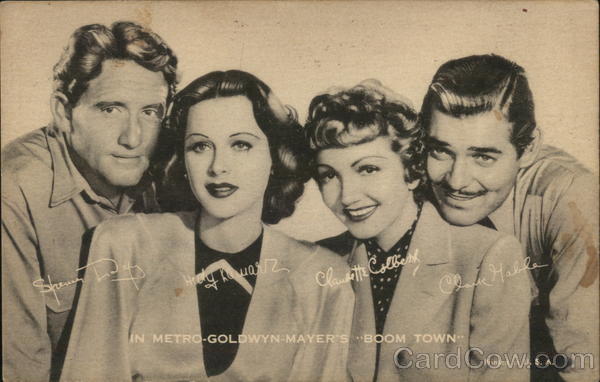 Spencer Tracy, Hedy Lamarr, Claudette Colbert and Clark Gable