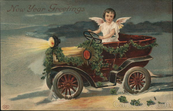 New Year Greetings Angels & Cherubs
