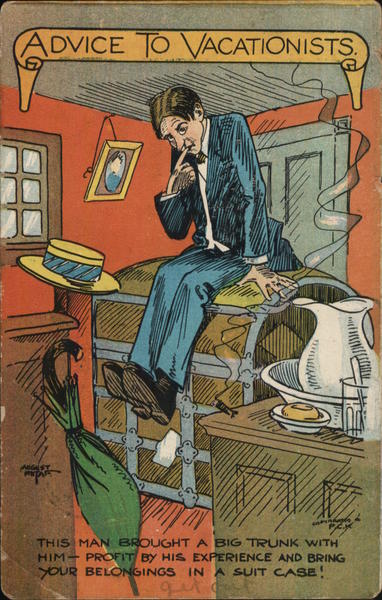 Advice to Vacationists August Hutaf Comic, Funny