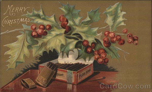 Christmas Holly and Flor Fina Cigars