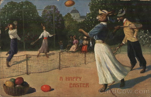 A Happy Easter With Bunnies