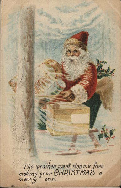 Santa in his sleigh Santa Claus