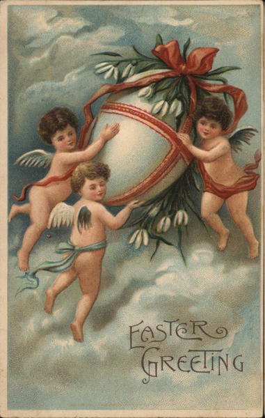 Easter Greeting With Angels