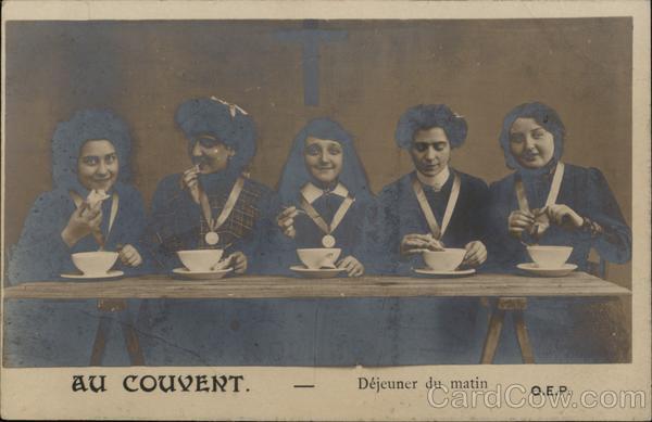 French Nuns at Convent Au Couvent Religious