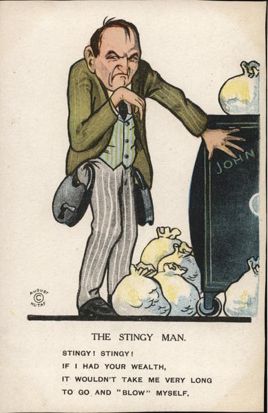 The Stingy Man Caricatures