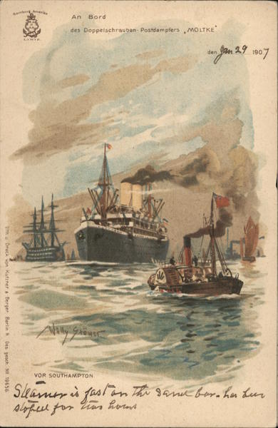 Two Ships and a Tugboat in the Water Boats, Ships