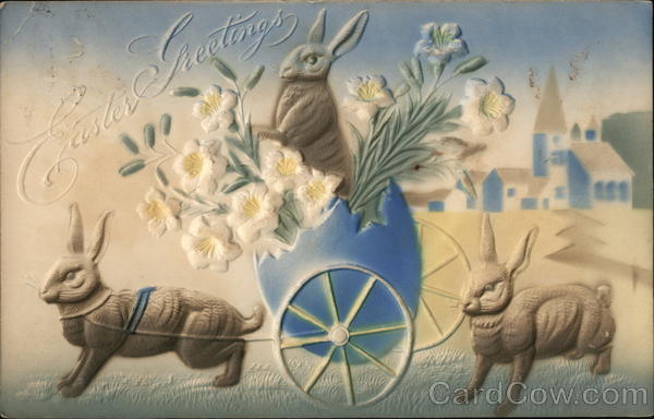 Easter Greetings With Bunnies