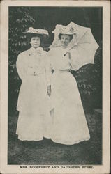 Mrs. Roosevelt and Daughter Ethel Postcard