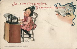 Secretarial Valentine E. Curtis Postcard Postcard