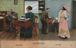 Dictation Comic Postcard Postcard