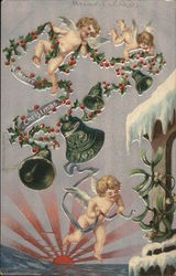 Merry Christmas Angels Postcard Postcard