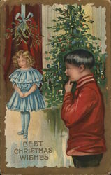 Best Christmas Wishes Children Postcard Postcard