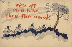 "Camp-Toons" We're off on a hike thru' the woods Postcard