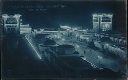 Exposition des Arts Décoratifs at Night Postcard