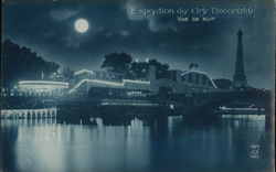 Exposition des Arts Decoratifs - Vue de Nuit Postcard