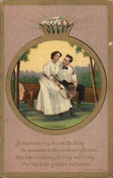 Engaged Couple Postcard