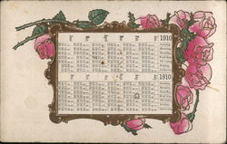 1910 Calendars Postcard Postcard