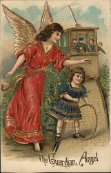 Guardian Angel Angels Postcard Postcard