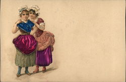 Two Girls Postcard