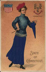 State of Connecticut State Girls Postcard Postcard