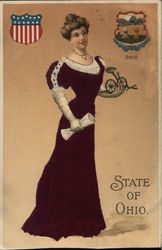 State of Ohio State Girls Postcard Postcard