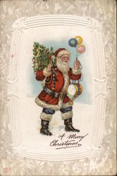 A Merry Christmas Santa Claus Postcard Postcard