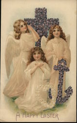 A Happy Eater With Angels Postcard Postcard