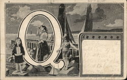 Letter Q Alphabet Letters Postcard Postcard