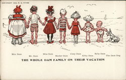 The Whole Dam Family On Their Vacation The Whole Family Postcard Postcard