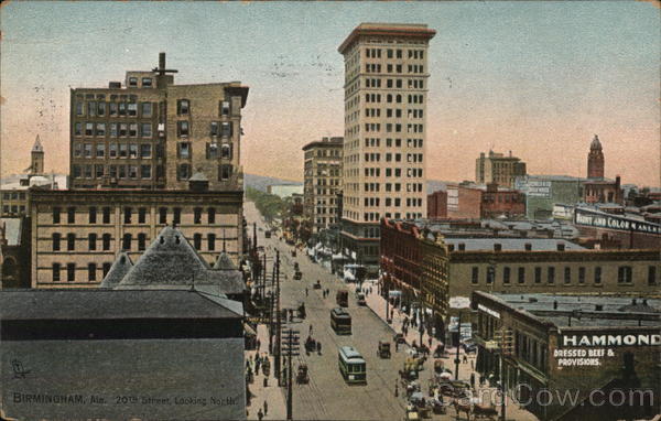 20th Street Lookiing North Birmingham Alabama