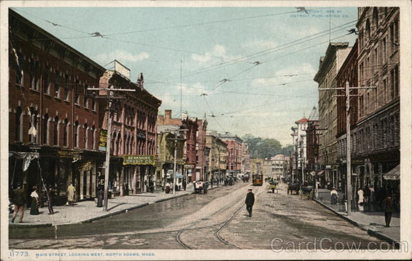 Main Street Looking West North Adams Massachusetts