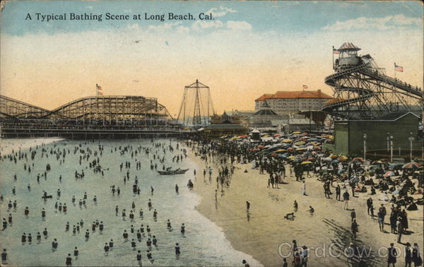 Bathing Scene Long Beach California