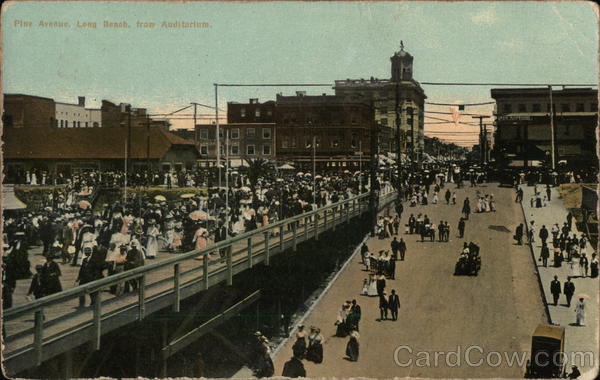 Pine Avenue from Auditorium Long Beach California