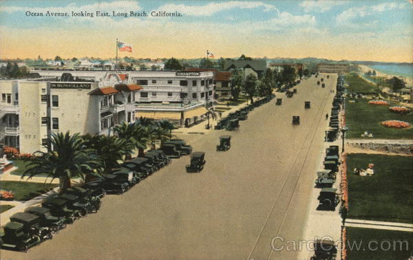 Ocean Avenue, looking East Long Beach California